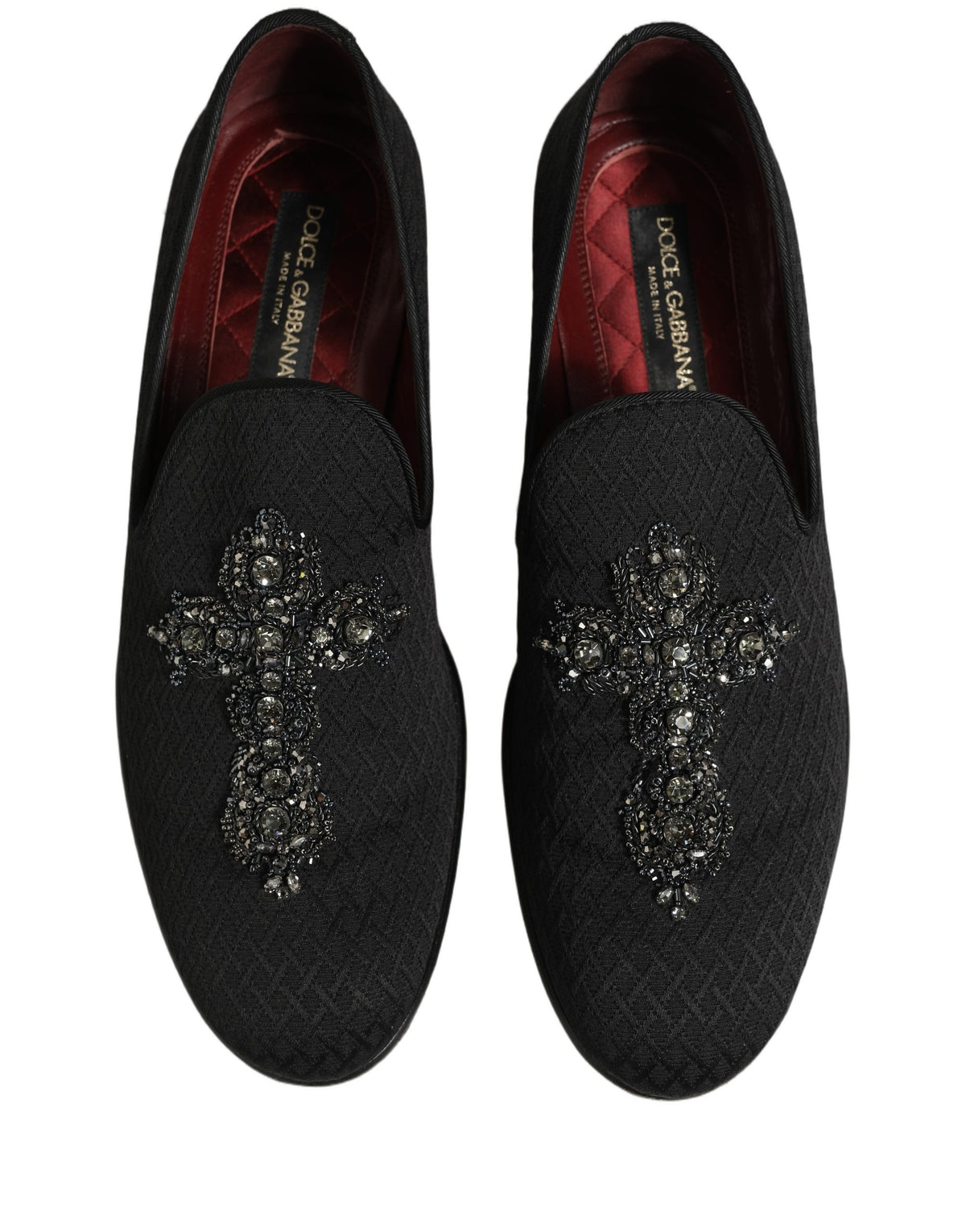 Dolce & Gabbana Schwarze Wildleder Mokassins mit Kreuz-Applikation