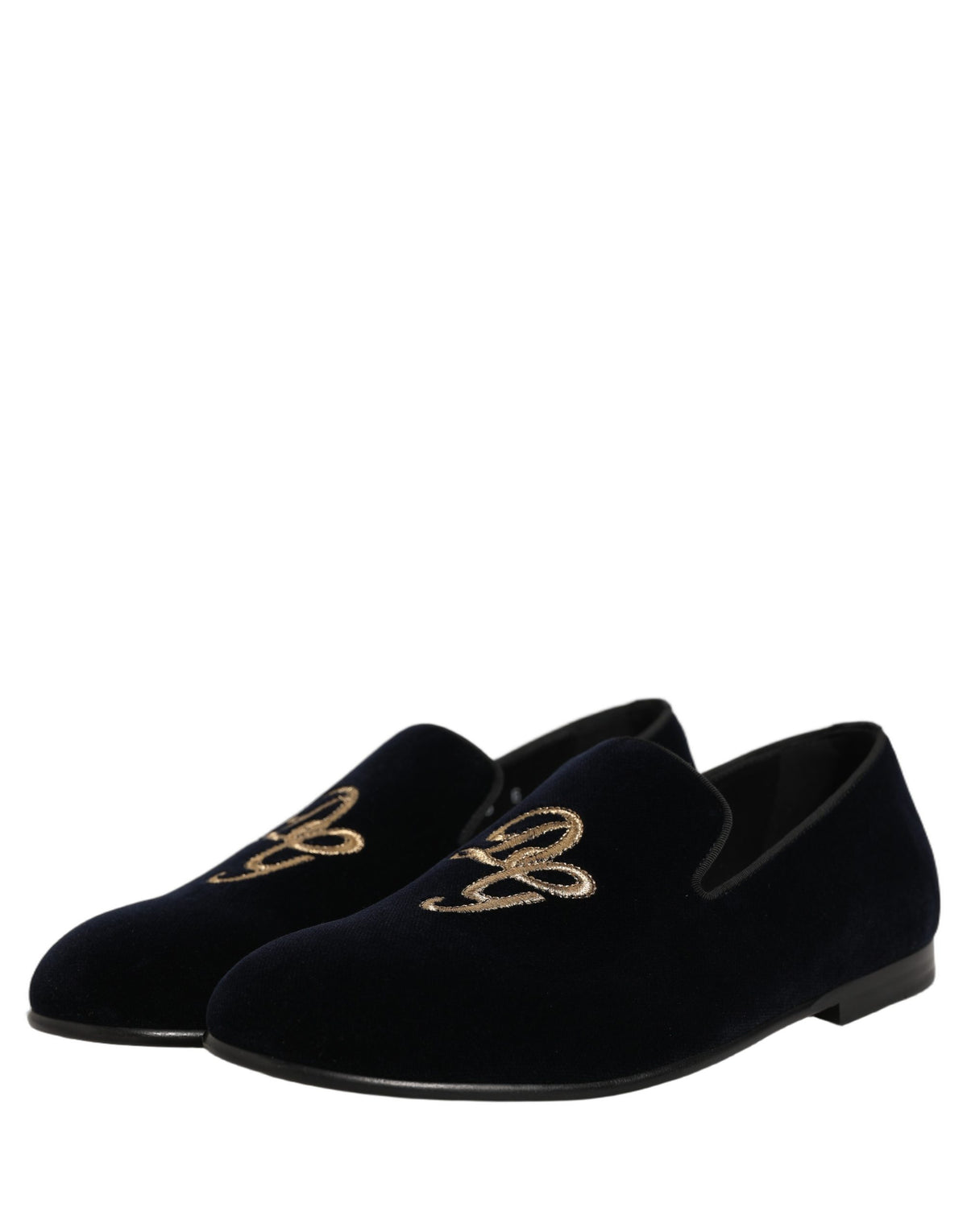 Dolce & Gabbana Schwarze Slipper aus Wildleder mit DG-Logo für Herren