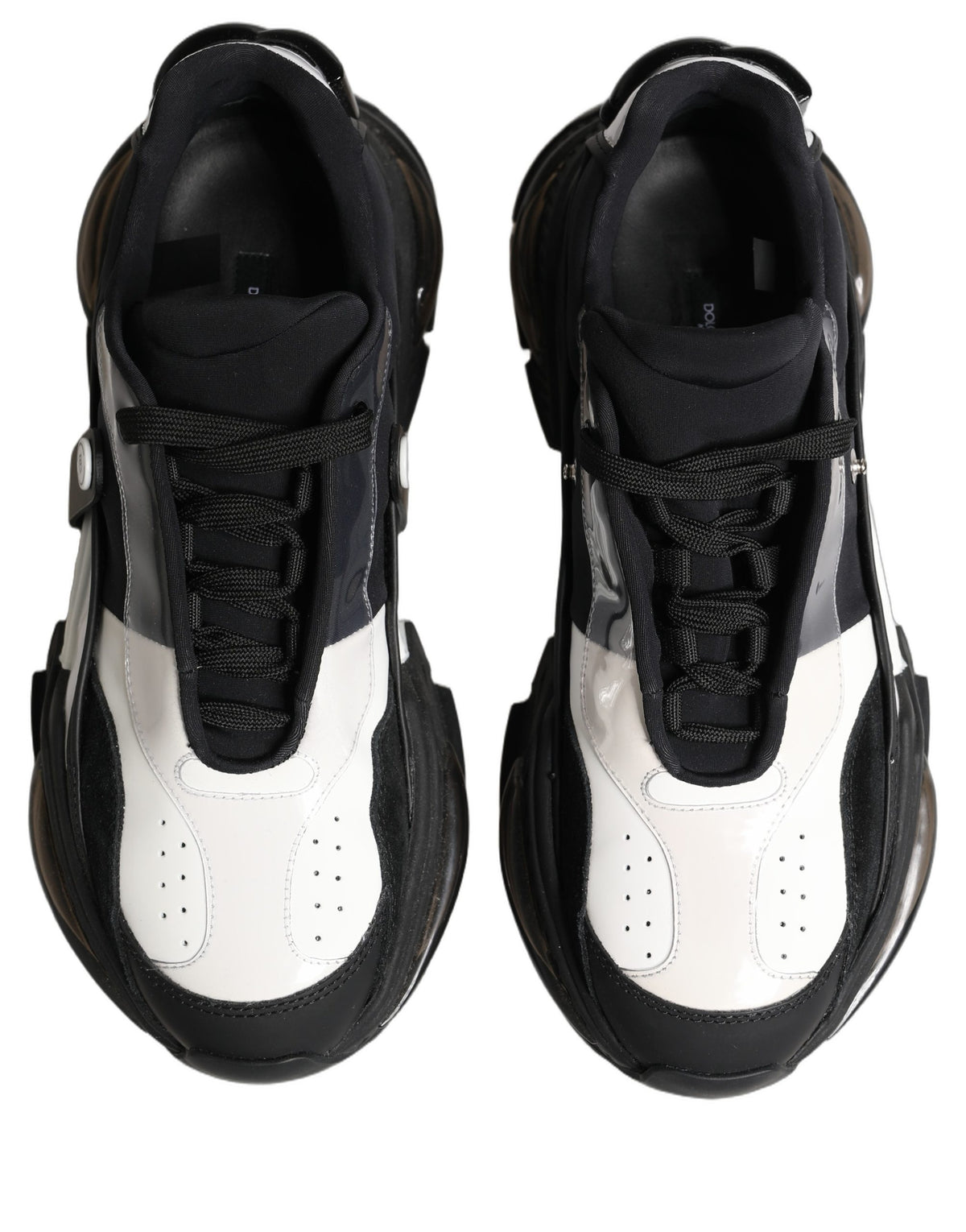 Dolce & Gabbana Weiße Schwarze Logo Airmaster Herren Sneaker Schuhe