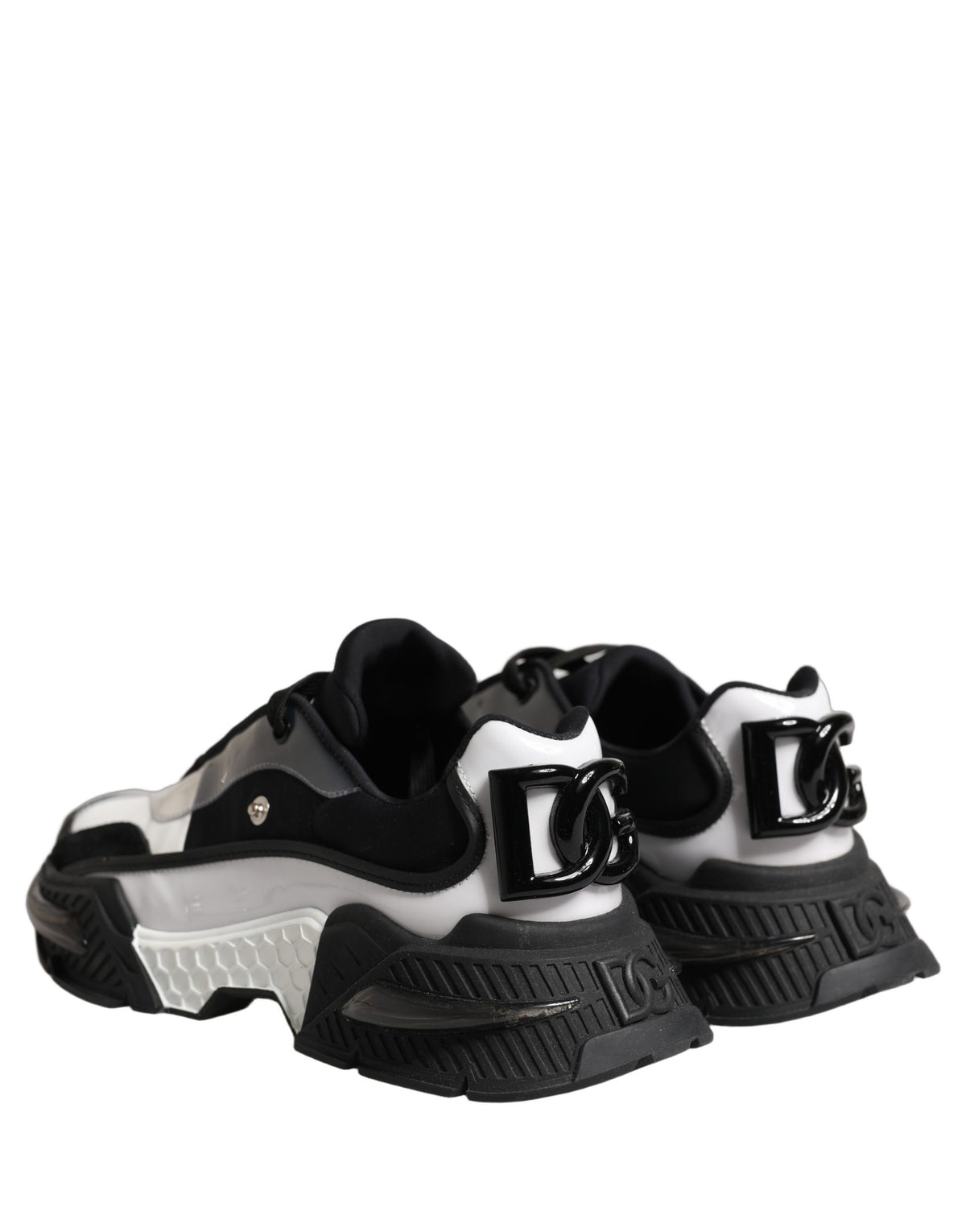Dolce & Gabbana Weiße Schwarze Logo Airmaster Herren Sneaker Schuhe