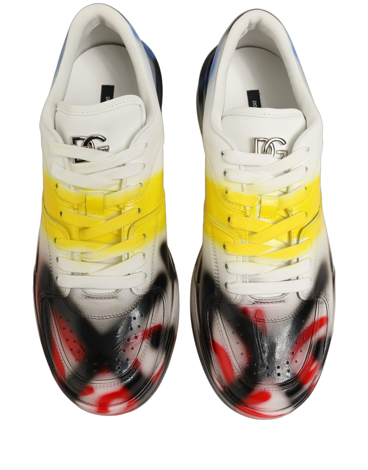 Dolce & Gabbana Mehrfarbige New Roma Paint Sneaker Herrenschuhe