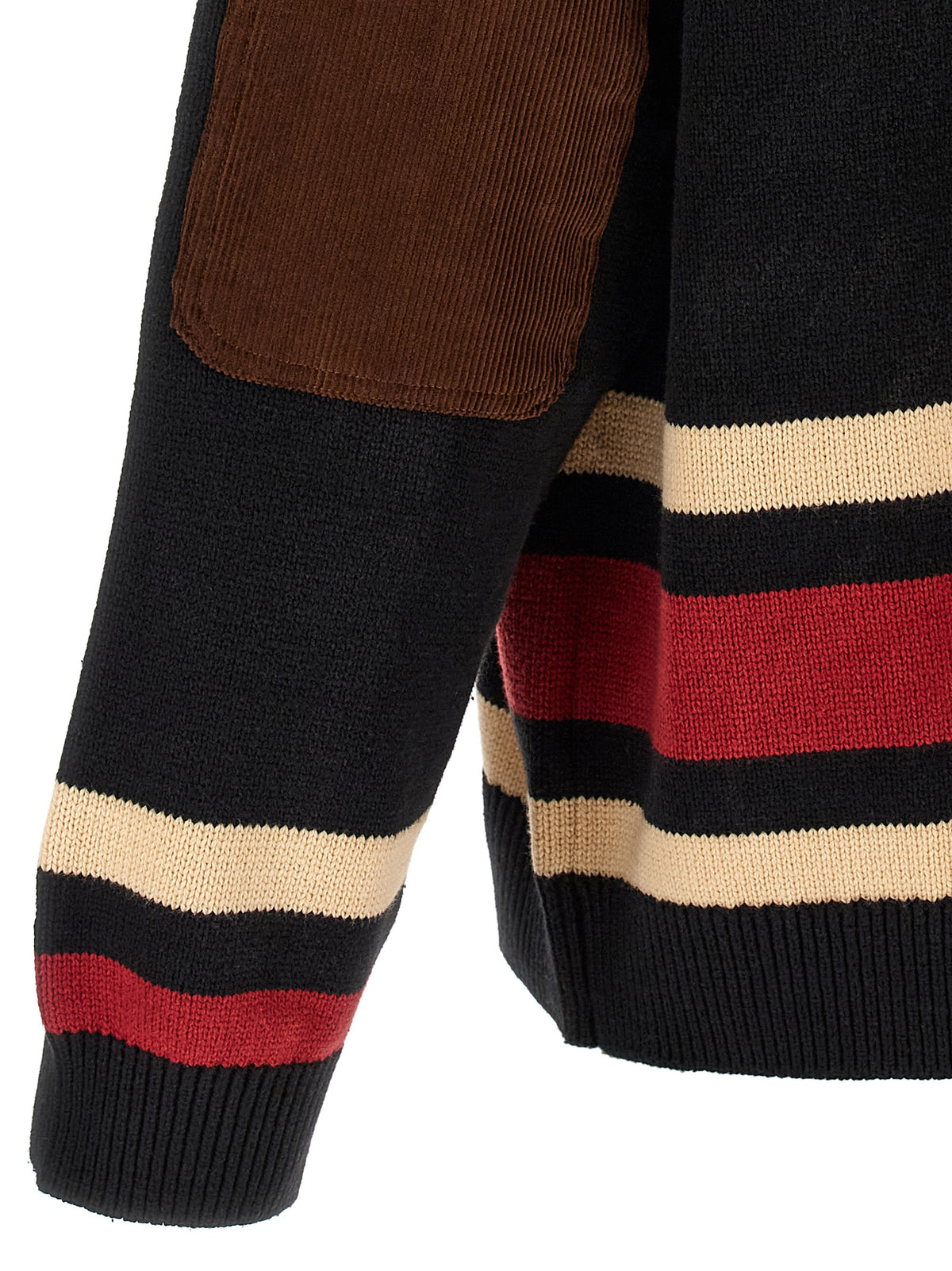 FOUND Schwarzer Baumwollcardigan