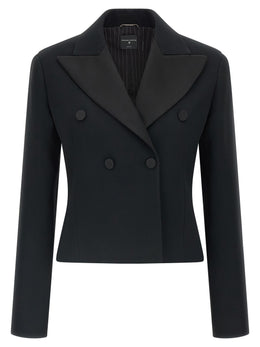 Ermanno Scervino Schwarzer Blazer aus Viskose