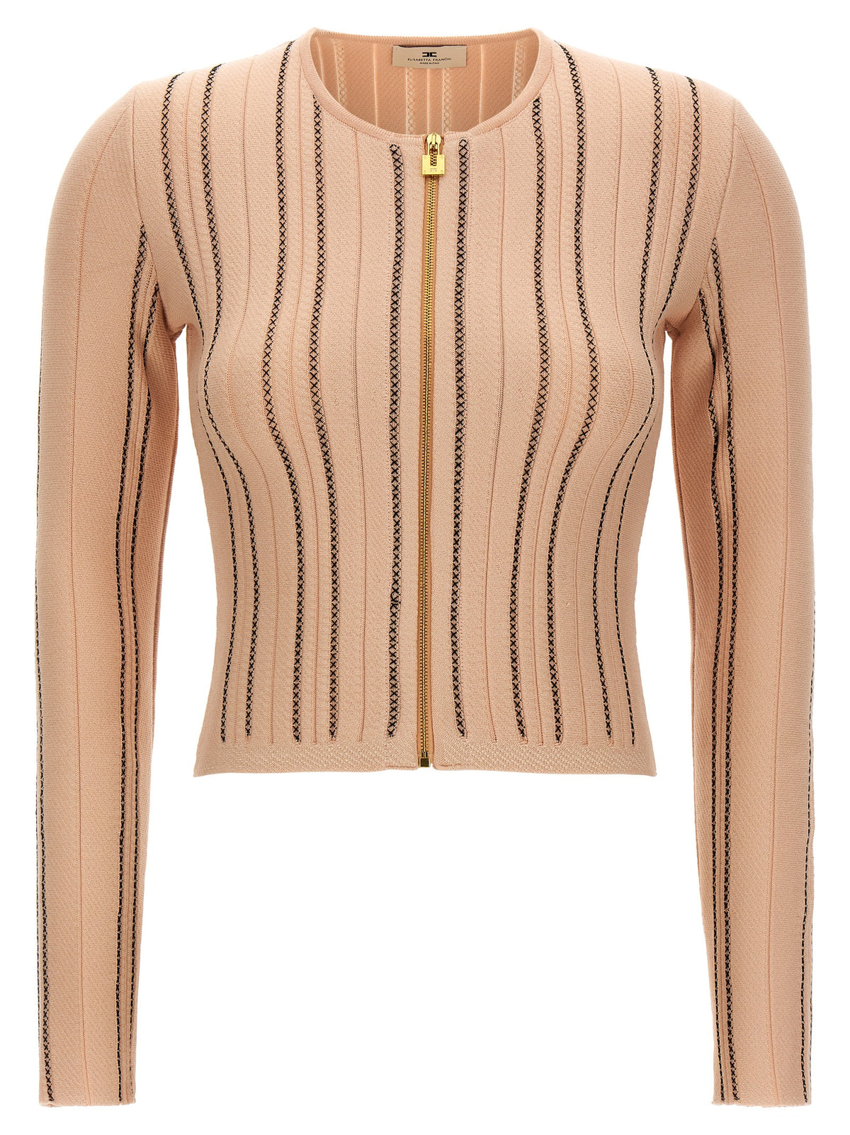 Elisabetta Franchi Mehrfarbige Strickjacke aus Viskose