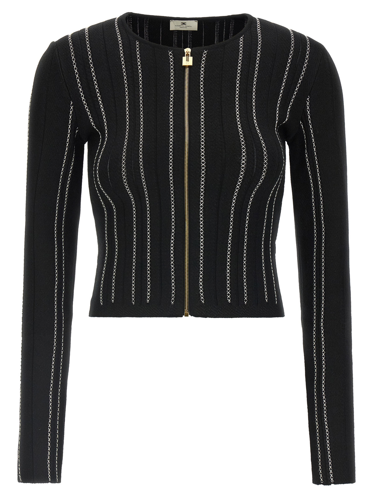 Elisabetta Franchi Schwarzer Cardigan aus Viskose