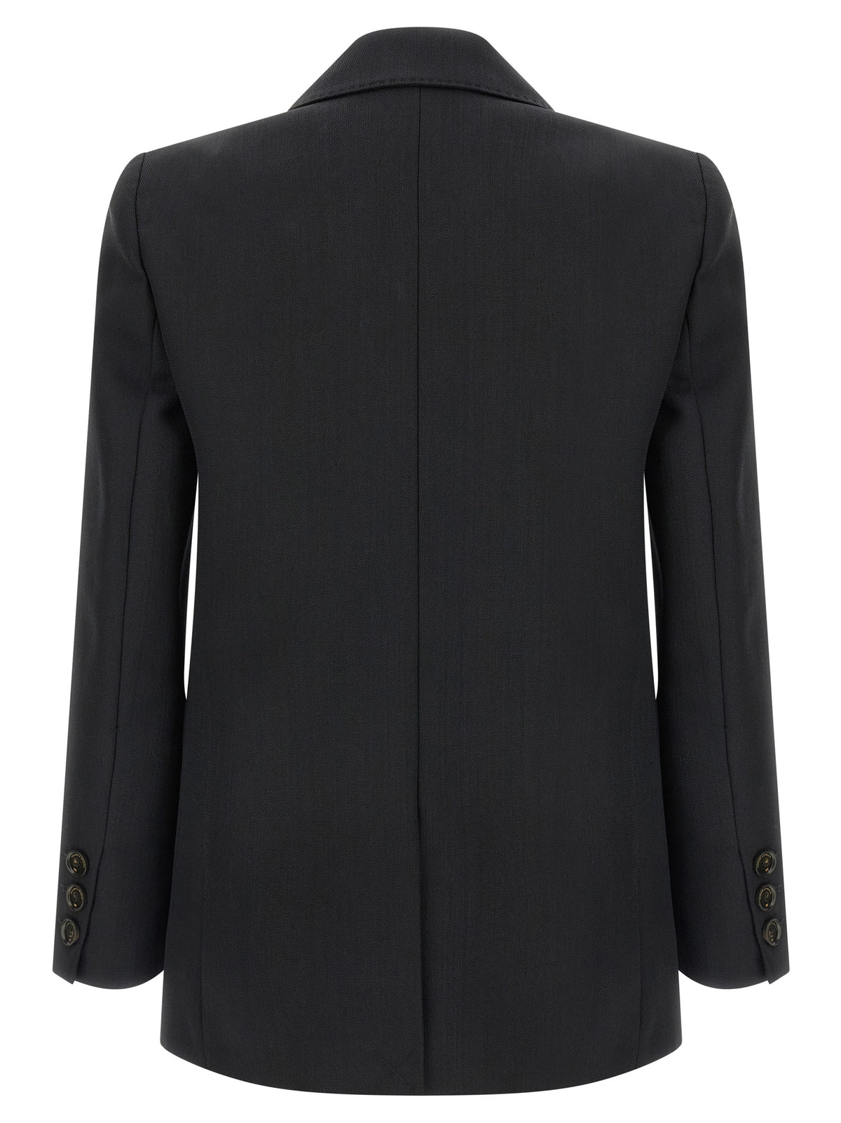 Elisabetta Franchi Schwarzer Blazer aus reiner Schurwolle