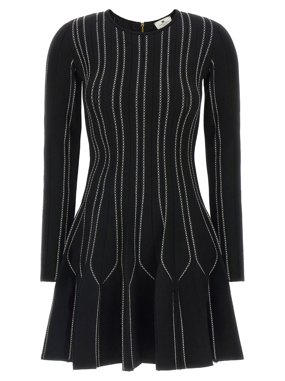 Elisabetta Franchi Schwarzes Viskose-Kurzkleid