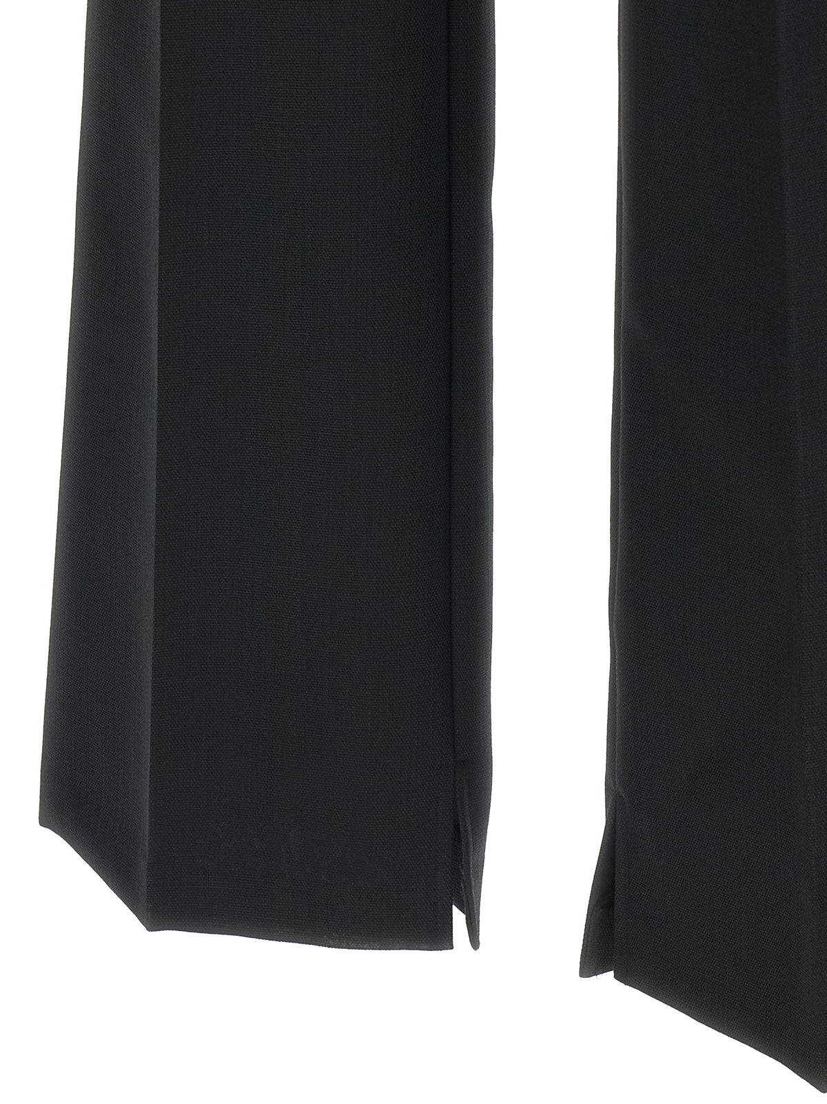 Elisabetta Franchi Schwarze Hose aus reiner Schurwolle mit ausgestelltem Bein