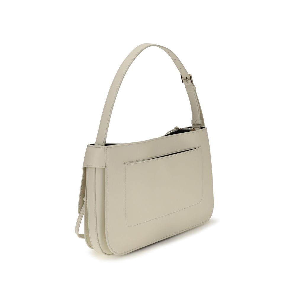 Ferragamo Beige Kalbsleder Bos Taurus Schultertasche