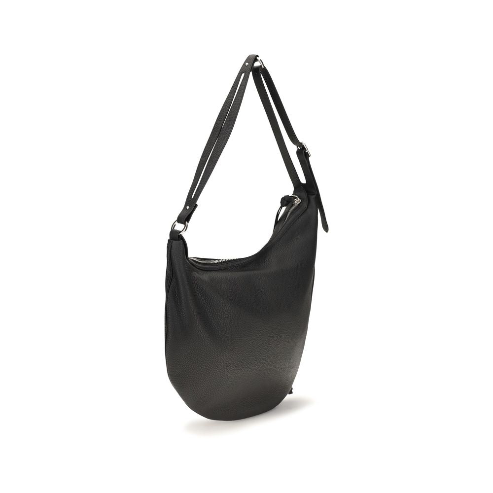 Fendi Schwarze Bos Taurus Kalbsleder Schultertasche