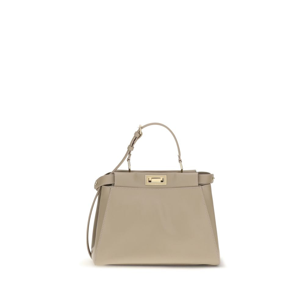 Fendi Beige Kalbsleder Bos Taurus Schultertasche