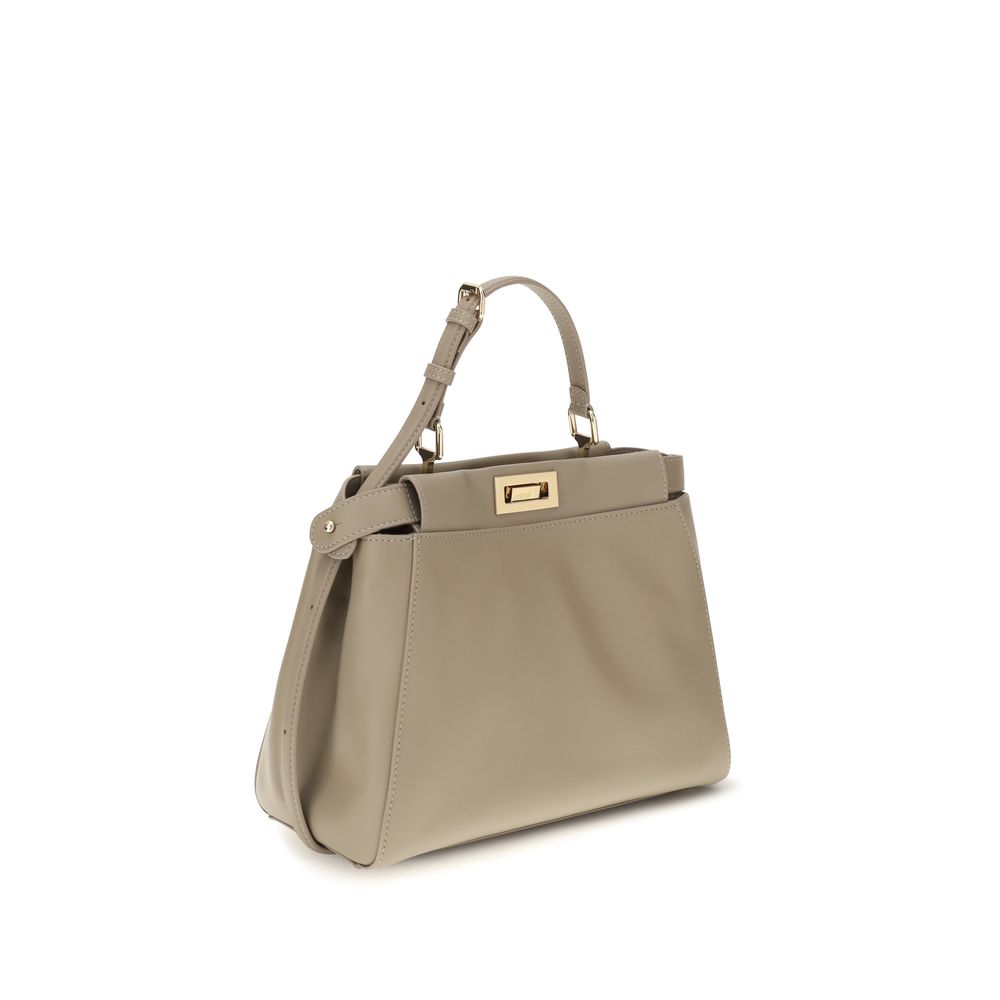 Fendi Beige Kalbsleder Bos Taurus Schultertasche