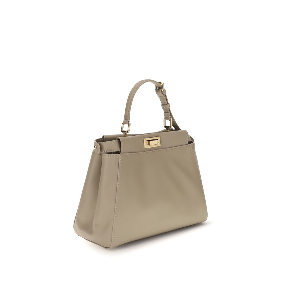 Fendi Beige Kalbsleder Bos Taurus Schultertasche