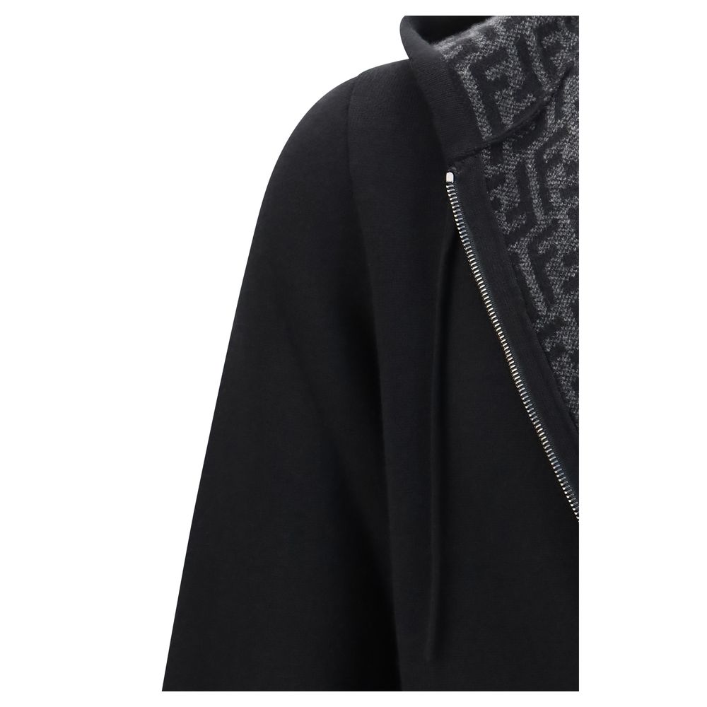 Fendi Schwarzer Kaschmir-Hoodie