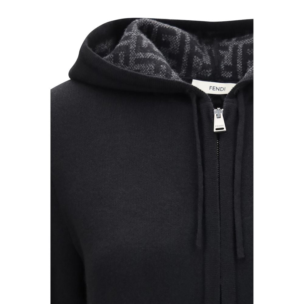 Fendi Schwarzer Kaschmir-Hoodie