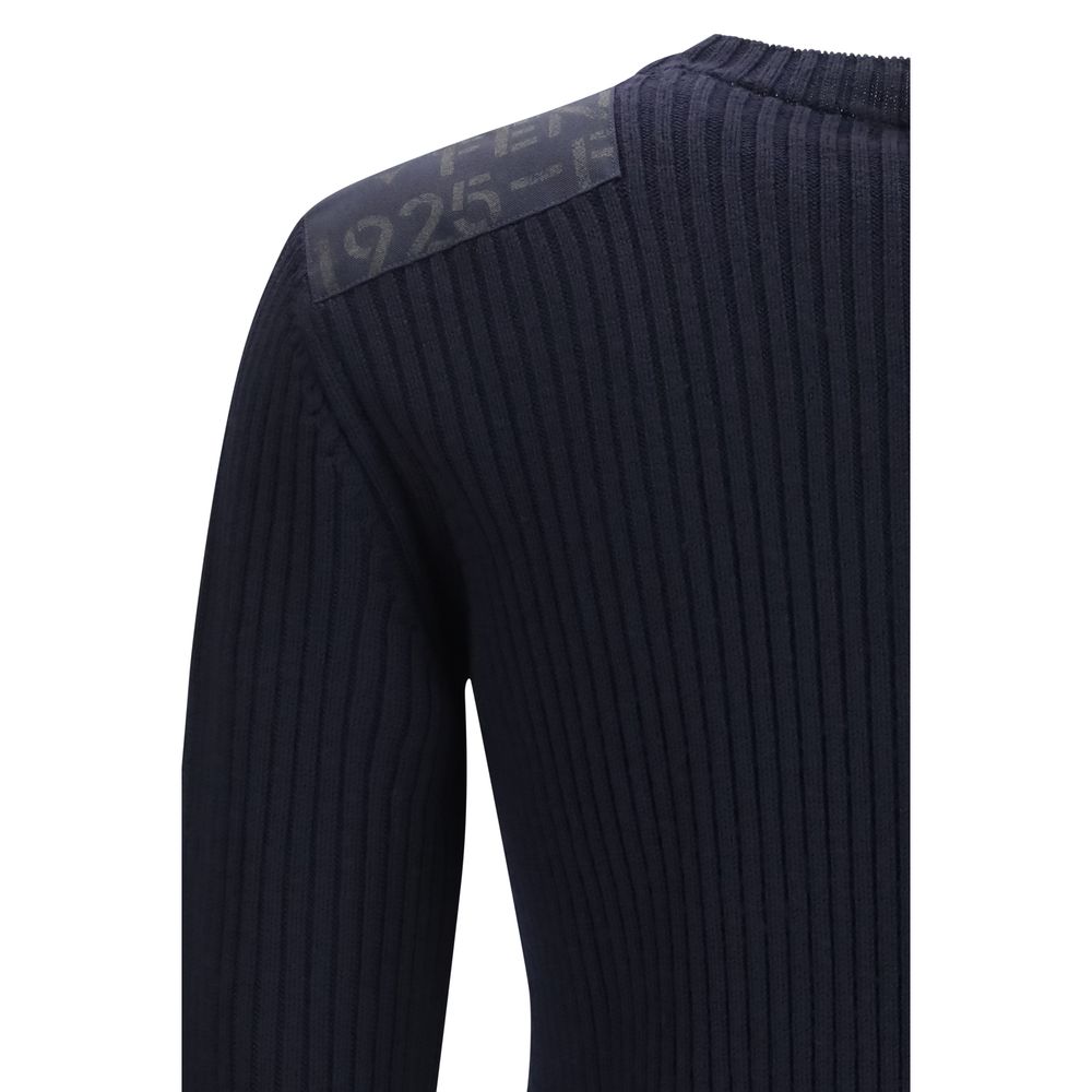 Fendi Blauer Wollpullover Oves Aries