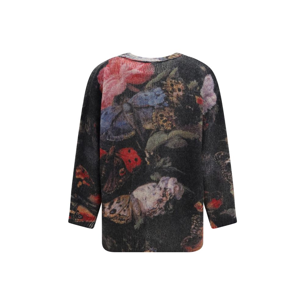 R13 Grauer Kaschmir-Strickjacke