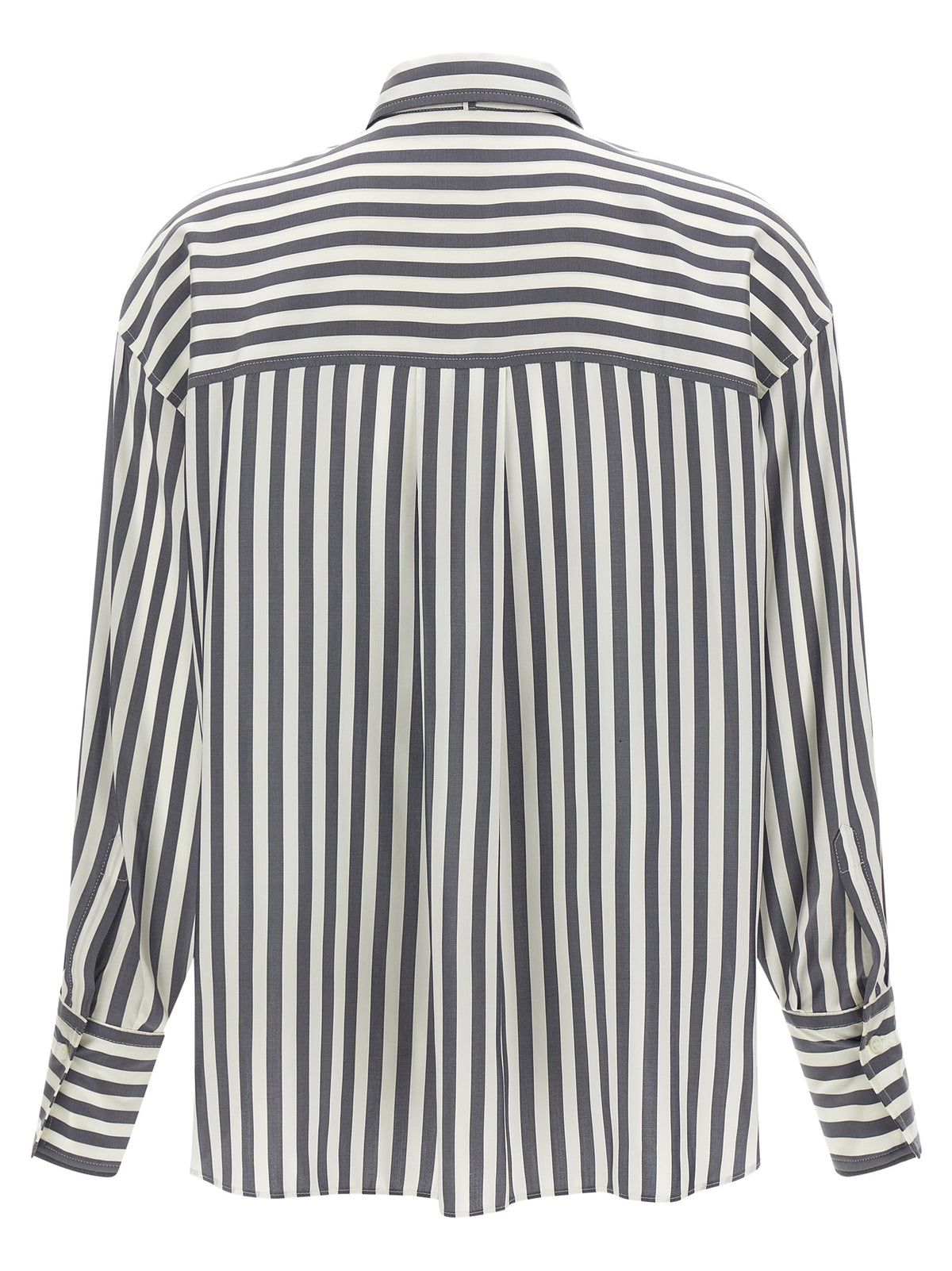 Brunello Cucinelli Graue Seidenbluse