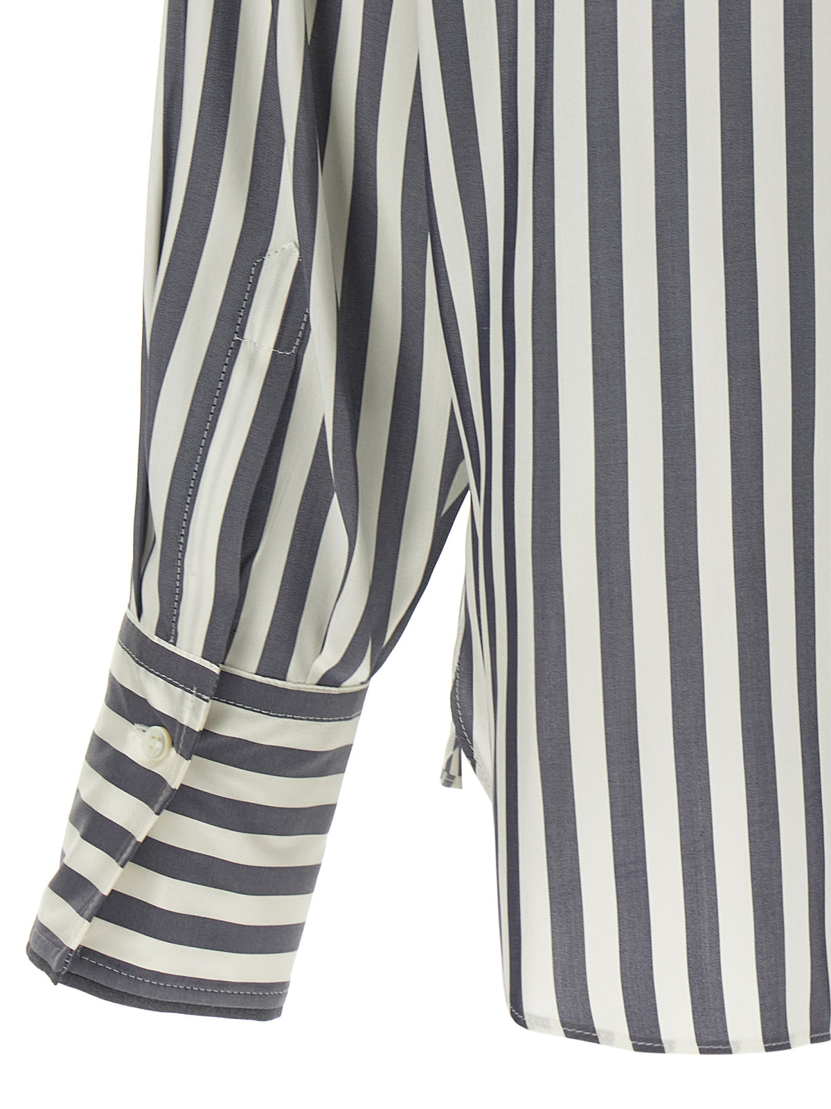 Brunello Cucinelli Graue Seidenbluse