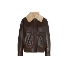 Max Mara Brauner Lammleder-Bomber