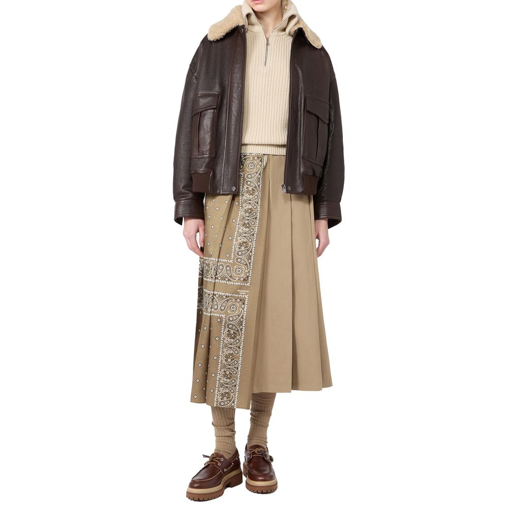 Max Mara Brauner Lammleder-Bomber