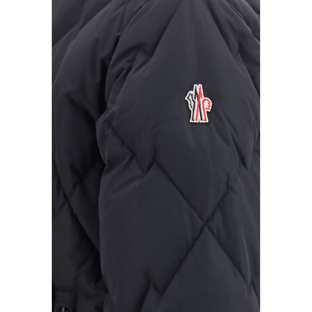 Moncler Grenoble Schwarze Daunenjacke aus Gänsedaunen, durchgehend