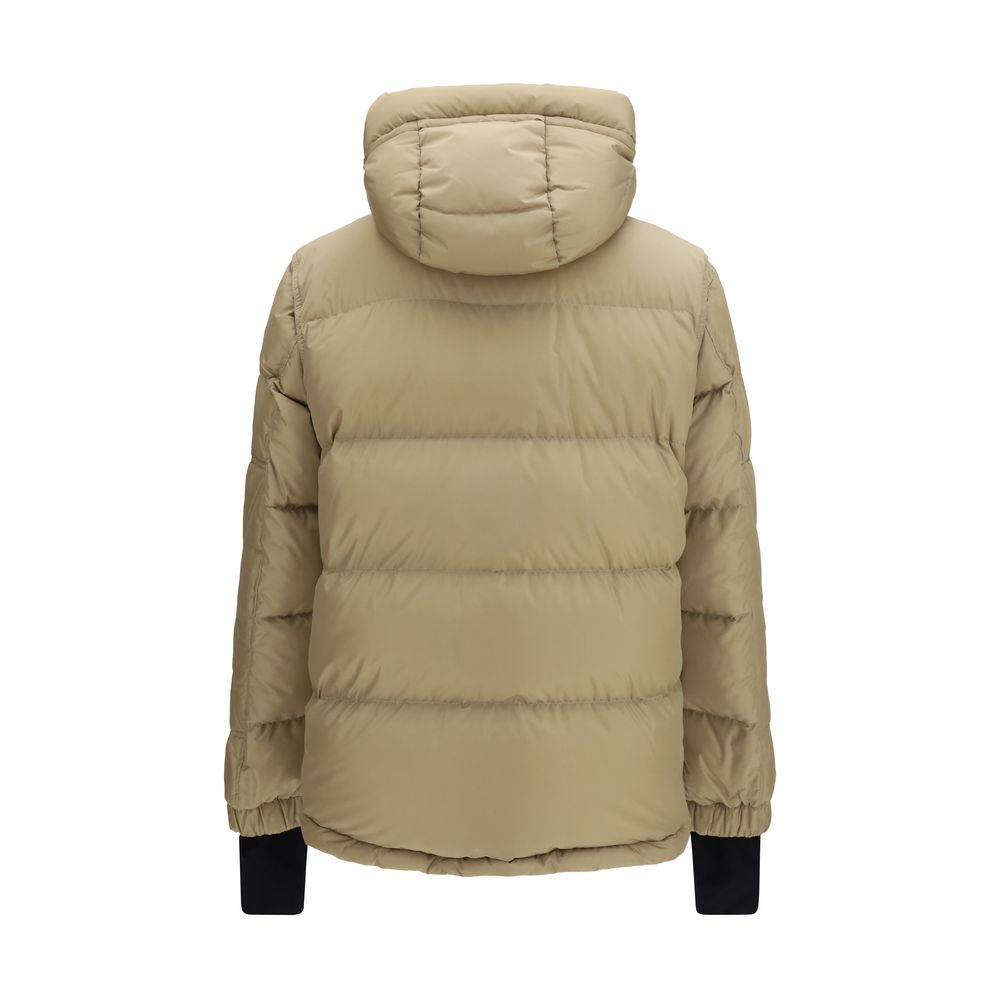 Moncler Grenoble Beige Daunenmantel aus Gänsedaunen