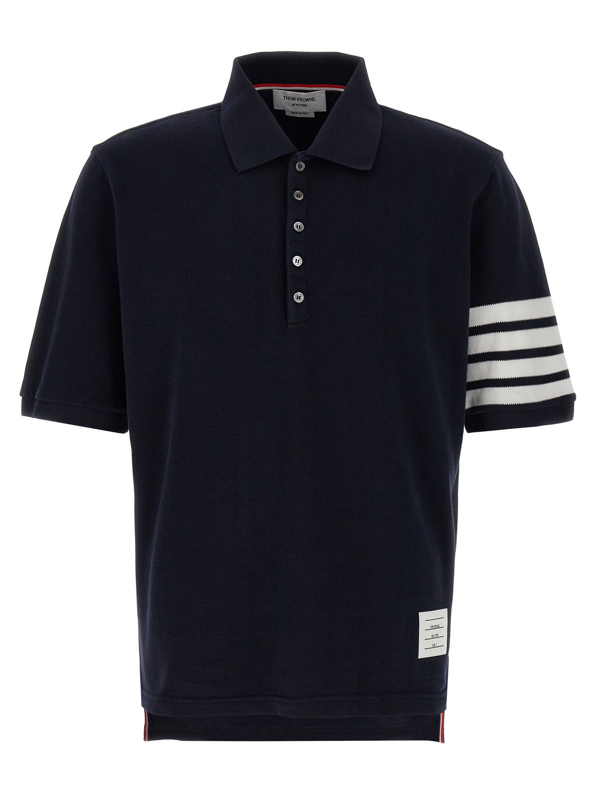 Thom Browne Blaues Baumwoll-Polohemd