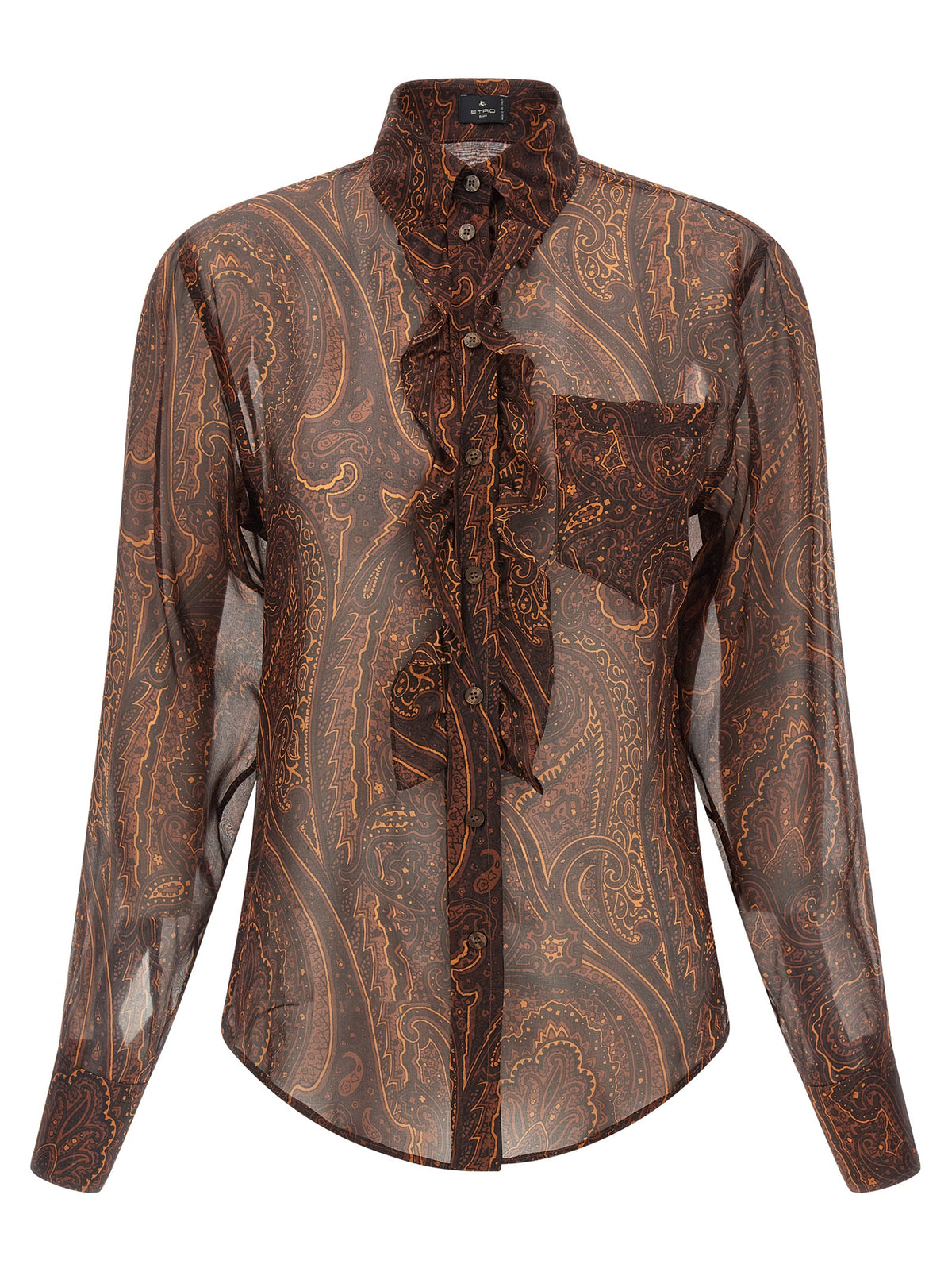 Etro Braune Seidenbluse
