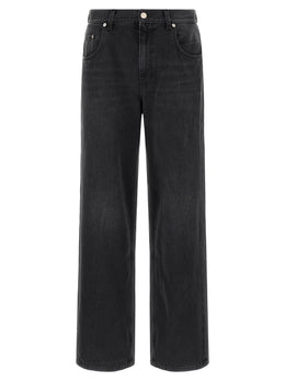 SÉFR Schwarze Baumwolljeans im Relaxed Fit