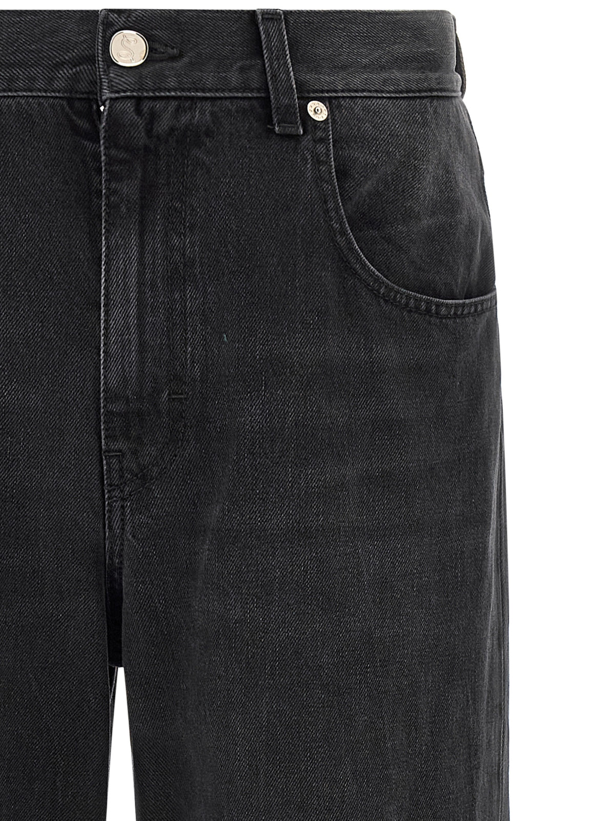 SÉFR Schwarze Baumwolljeans im Relaxed Fit