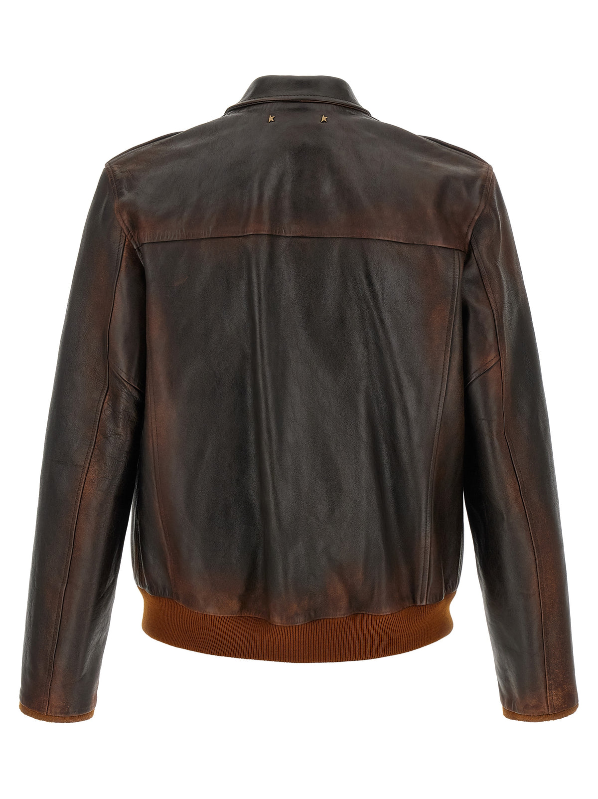 Golden Goose Braune Lederjacke aus Rindsleder
