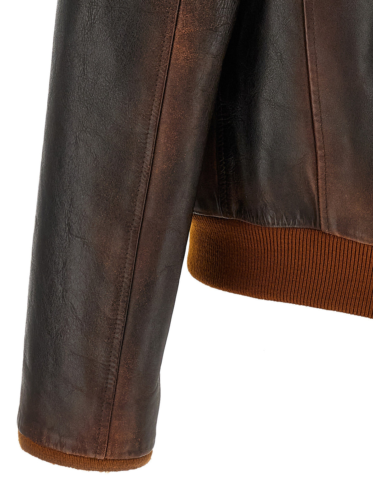 Golden Goose Braune Lederjacke aus Rindsleder