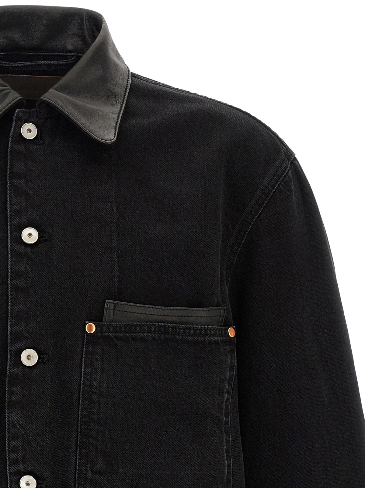 Lemaire Schwarze Baumwoll-Denimjacke