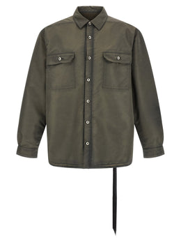 DRKSHDW Graue Nylon-Jacke in voller Länge