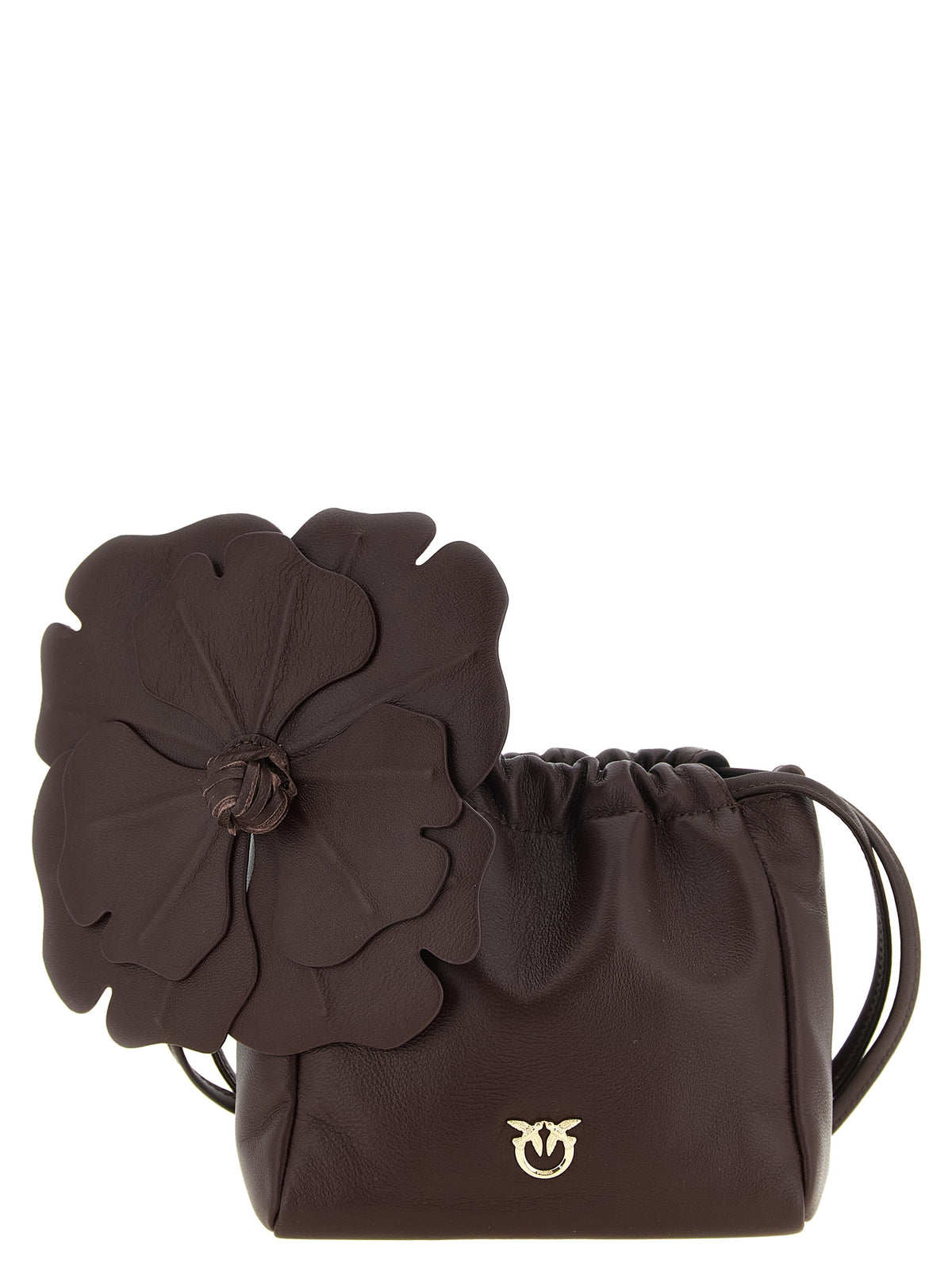 PINKO Clutch aus bordeauxrotem Lammleder