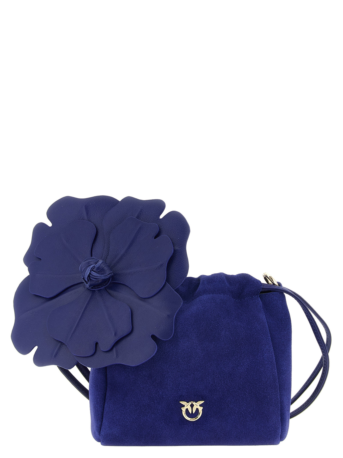 PINKO Blaue Clutch aus Lammleder