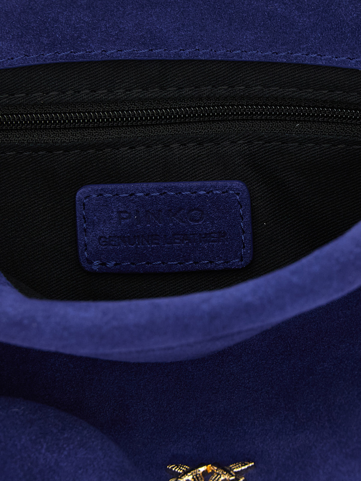 PINKO Blaue Clutch aus Lammleder