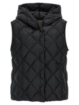 Max Mara Schwarze ärmellose Jacke aus Polyester