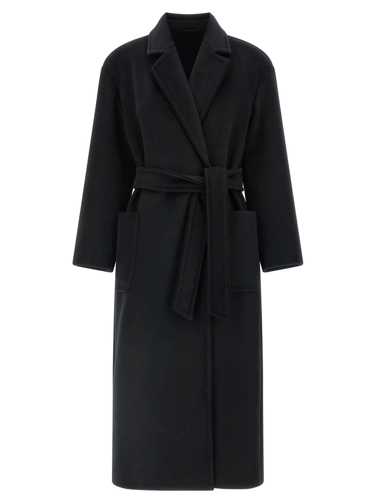 Max Mara Schwarzer Wollmantel
