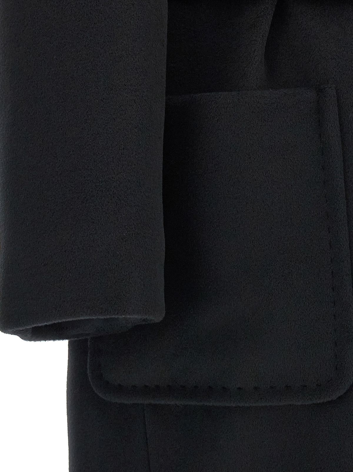 Max Mara Schwarzer Wollmantel