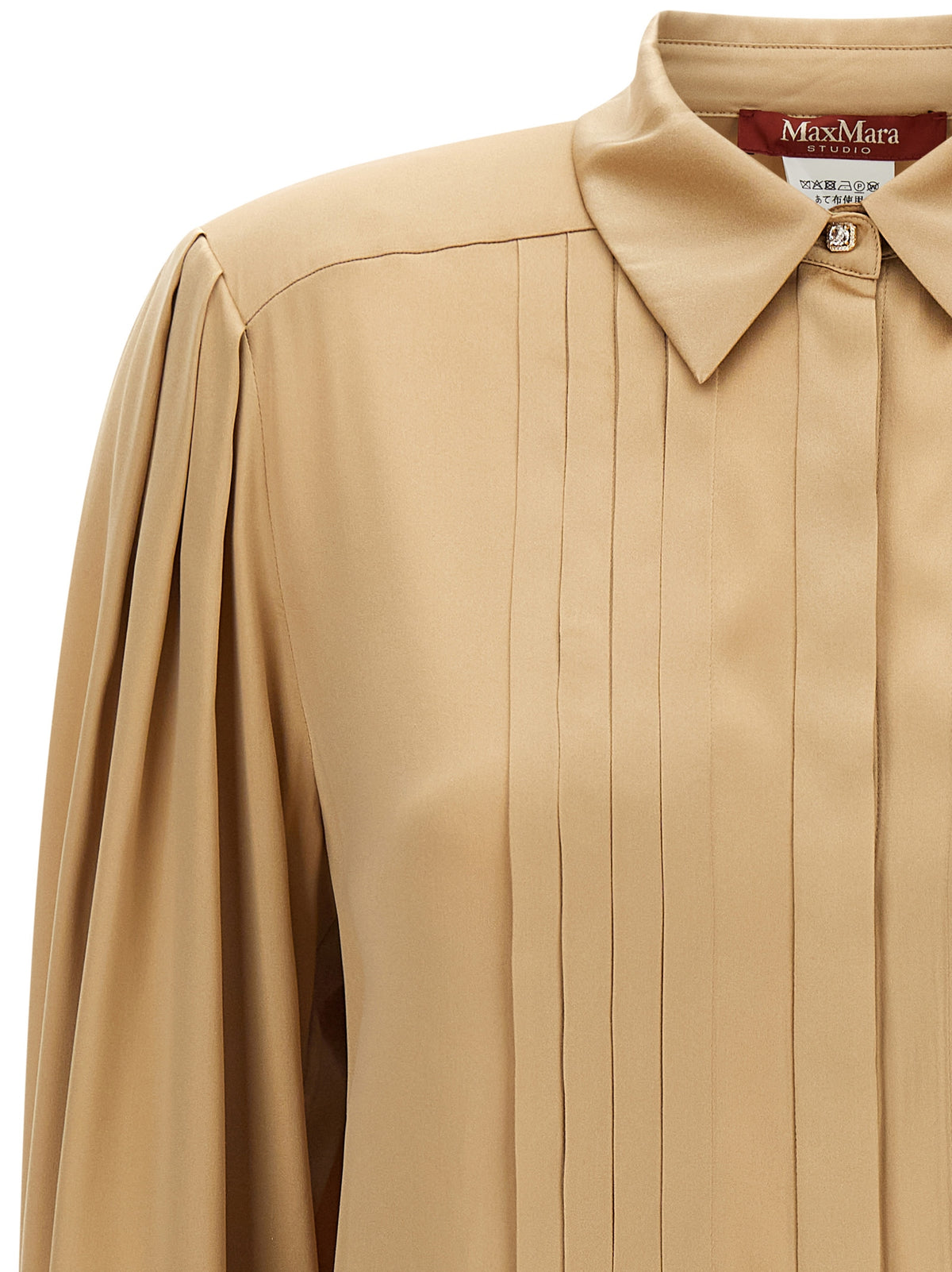 Max Mara Beige Seidenbluse