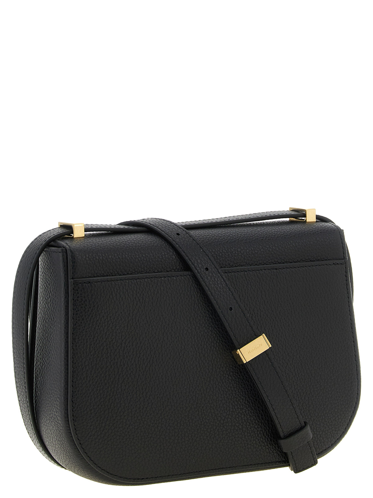 Ferragamo Schwarze Kalbsleder-Umhängetasche
