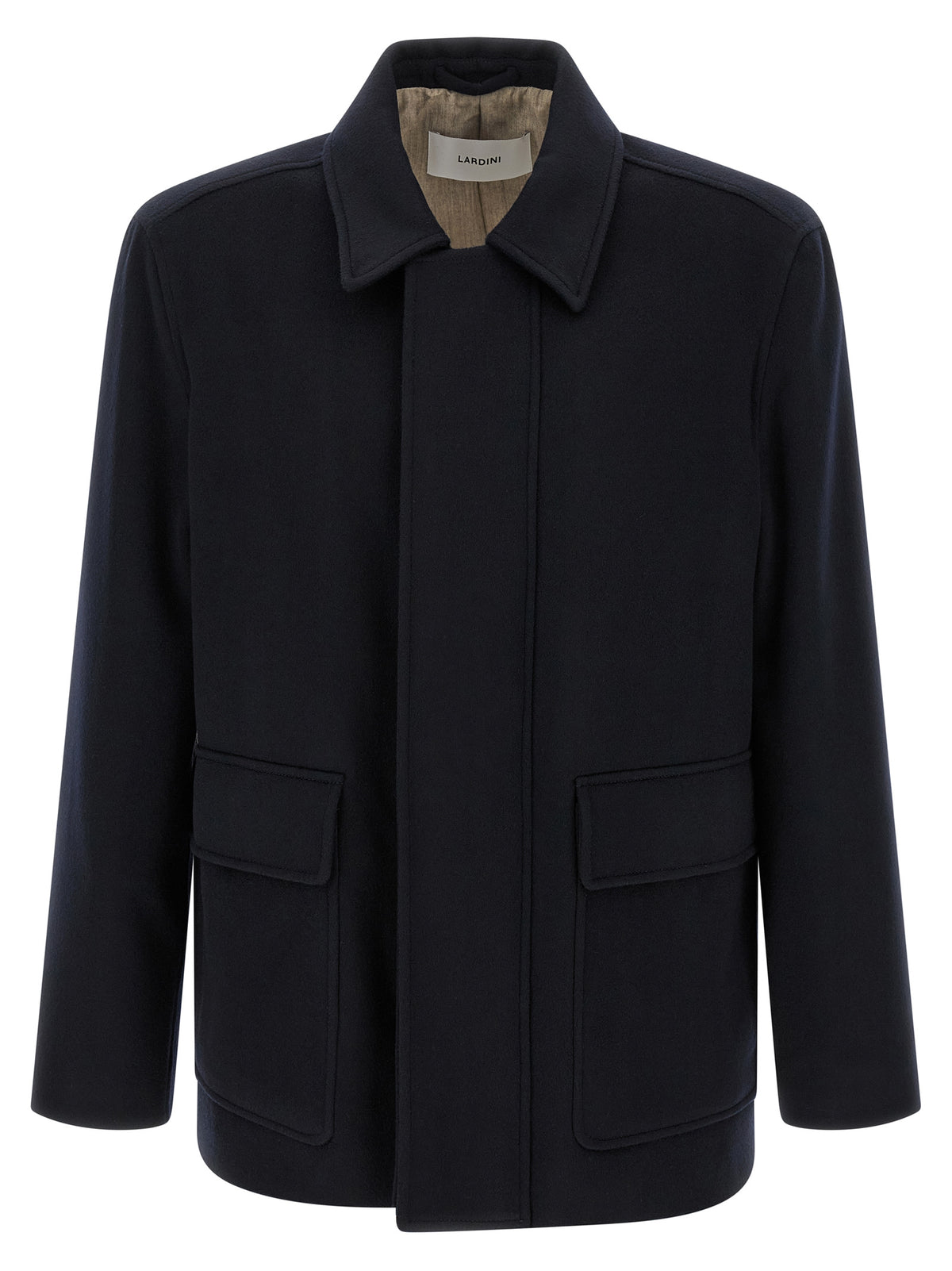 Lardini Blaue Kaschmir-Jacke in voller Länge