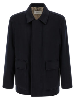 Lardini Blaue Kaschmir-Jacke in voller Länge
