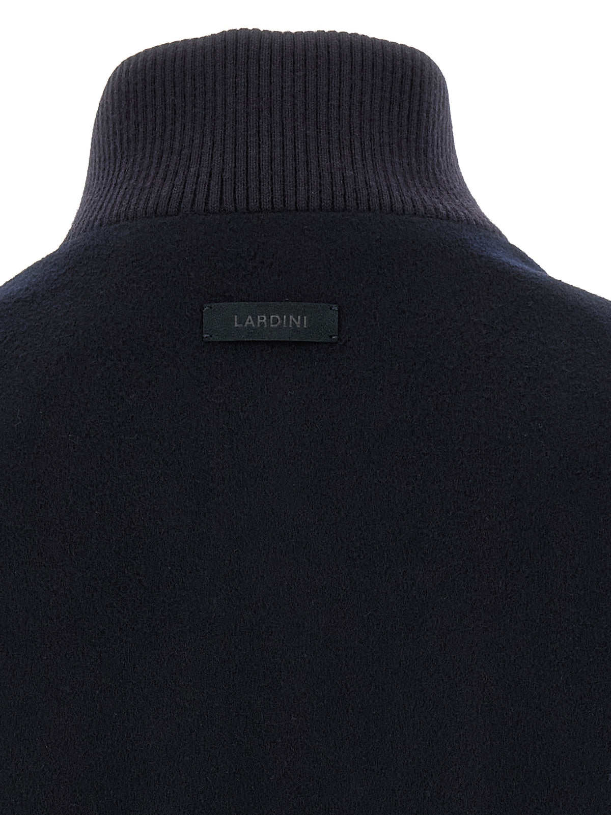 Lardini Blaue Jacke aus reiner Schurwolle in voller Länge