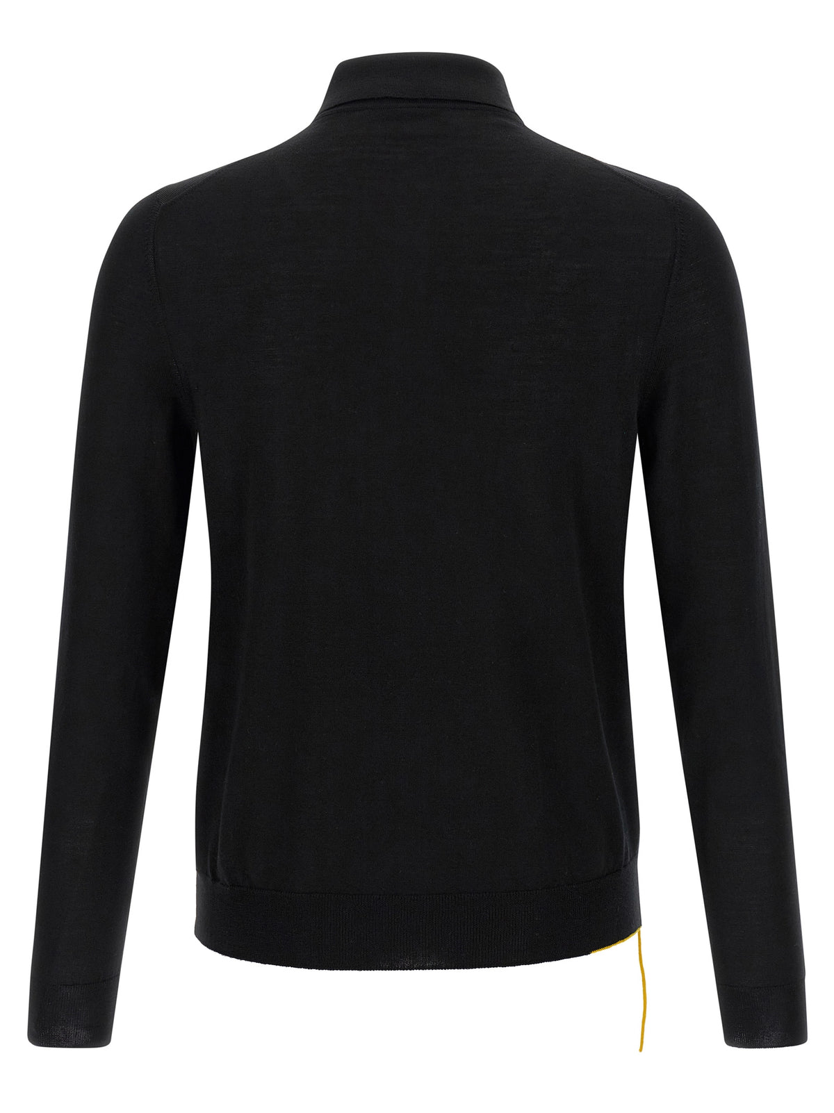 Fendi Schwarzes Poloshirt aus reiner Schurwolle