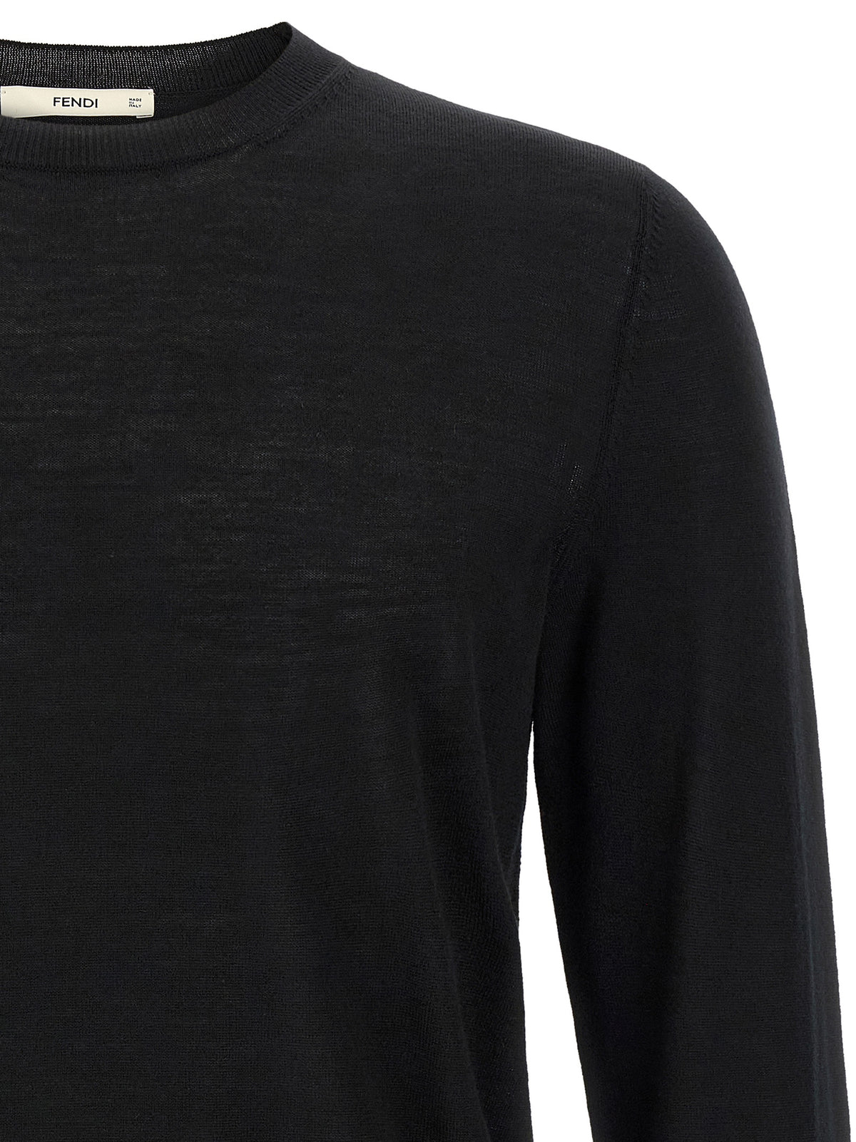 Fendi Schwarzer Cardigan aus Schurwolle