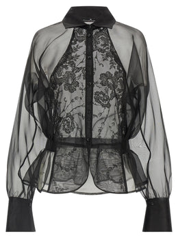 Ermanno Scervino Schwarze Seidenbluse