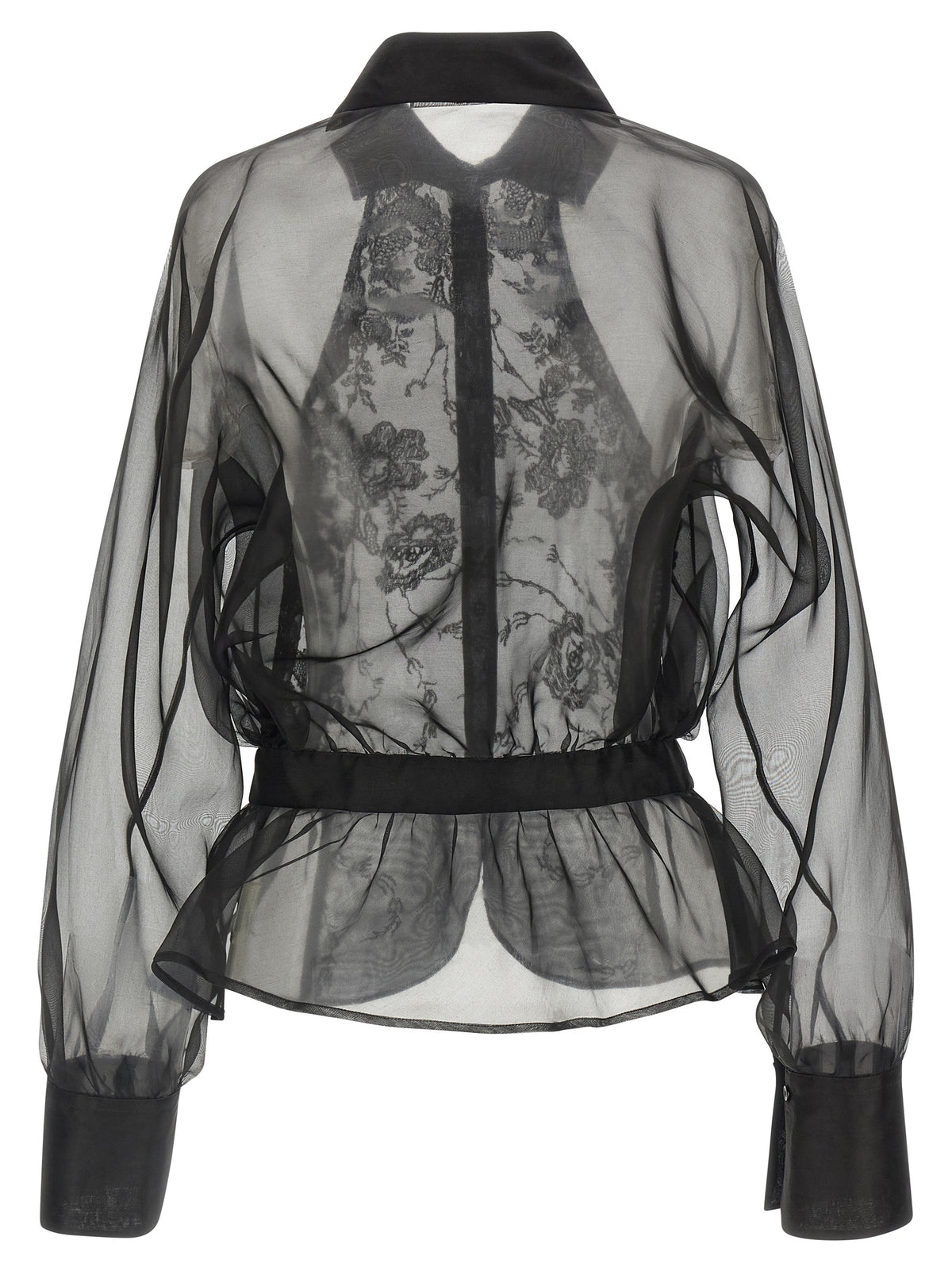 Ermanno Scervino Schwarze Seidenbluse